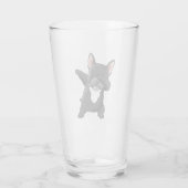 Dabbing Cute French Bulldog Glas (Achterkant)