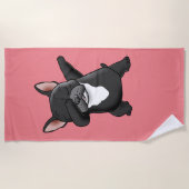 Dabbing Cute French Bulldog Strandlaken (Voorkant)