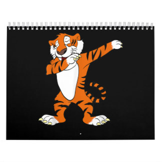 Dabbing Cute Tiger Animal Party Kalender