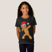Dabbing Dab Gingerbread Man Kerstmis T-shirt (Voorkant volledig)