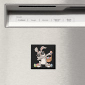 Dabbing Dab Rabbit Bunny Easter Eggs Basket Magneet (Insitu (Vaatwasser))