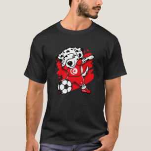 Dabbing Dalmatian Tunesië Soccer Fans Jersey Footb T-shirt