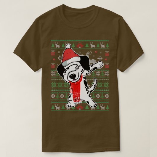 Dabbing Dalmatie laide de Noël Sweat Funny Par (Design devant)