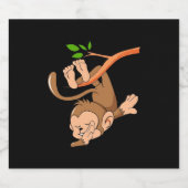 Dabbing Dance Monkey Bier Etiket (Enkel label)