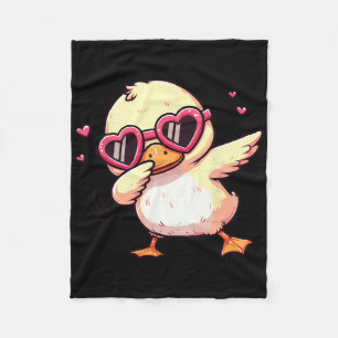 Dabbing Dans Eend Hart Singles  Fleece Deken