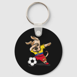 Dabbing Dog Ecuador Voetbalfans Jersey Ecuadoriaan Sleutelhanger