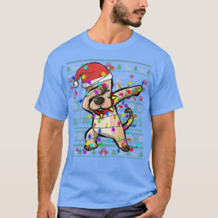 Dabbing Dog Fairy Licht lomp lelijke kerstkeuken P T-shirt