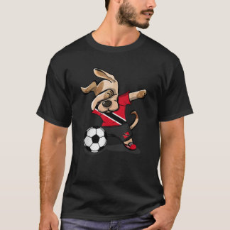 Dabbing Dog Trinidad and Tobago Soccer Jersey Foot T-shirt