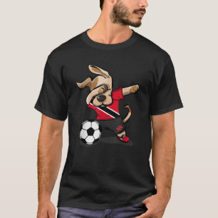 Dabbing Dog Trinidad en Tobago Voetbalshirt Voet T-shirt