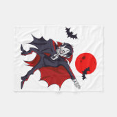 Dabbing Dracula Vampire Halloween Count Dabula Gif Fleece Deken (Voorkant (Horizontaal))