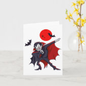 Dabbing Dracula Vampire Halloween Count Dabula Gif Kaart (Gele Bloem)