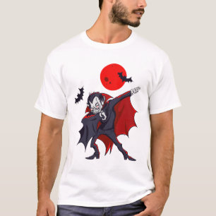 Dabbing Dracula Vampire Halloween Count Dabula Gif T-shirt