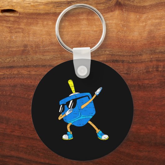 Dabbing Dreidel Hanukkah Dancing Chanukah Toddler Sleutelhanger (Voorkant)