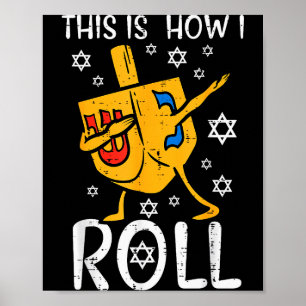 Dabbing Dreidel Lelijk Hanukkah Grappige Chanukah Poster