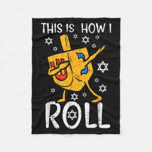 Dabbing Dreidel Lelijke Hanukkah Grappige Chanukah Fleece Deken