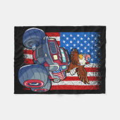 Dabbing Eagle Monster Truck 4 juli jongens Ameri Fleece Deken (Voorkant (Horizontaal))
