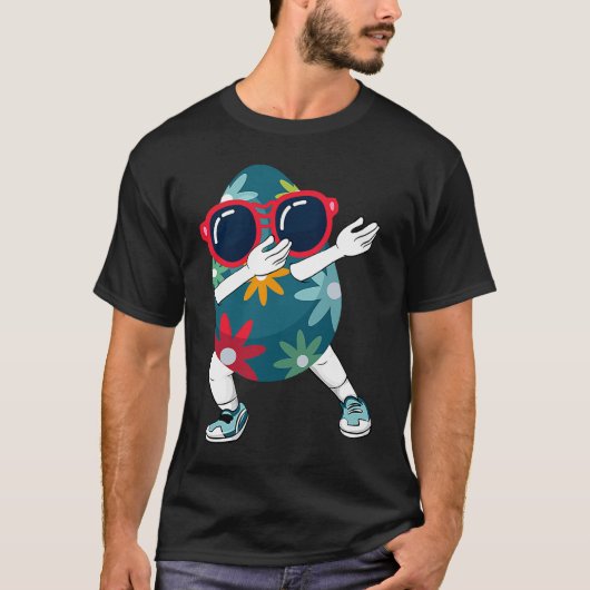 Dabbing Easter Egg Sunglasses Easter Sunday Day  K T-shirt (Voorkant)