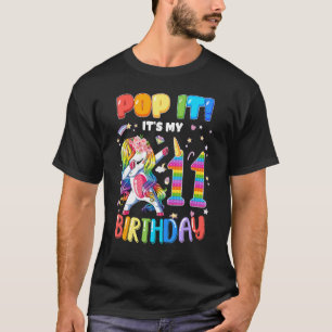 Dabbing eenhoorn 11 jaar oud 11e verjaardag Pop he T-shirt