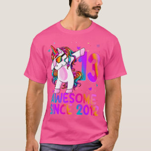 Dabbing Eenhoorn 13 Jaar Oud 13e Verjaardag Meisje T-shirt