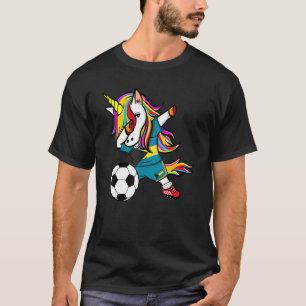 Dabbing Eenhoorn Bahama's Football Bahamaanse vlag T-shirt