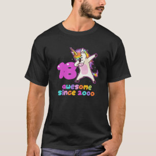 Dabbing Eenhoorn Geweldig Sinds 2000 18e Verjaarda T-shirt