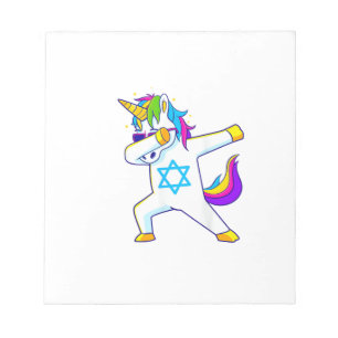 Dabbing Eenhoorn Hanukkah Joods Dansen Chanukah K Notitieblok