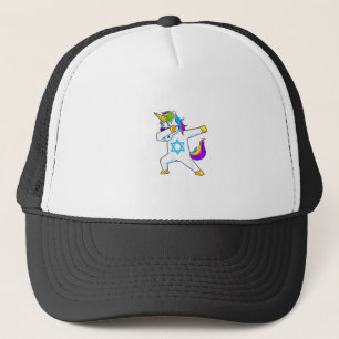 Dabbing Eenhoorn Hanukkah Joodse Dansende Chanukah Trucker Pet