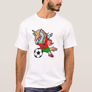 Dabbing Eenhoorn Marokko Voetbalfans T-shirt Moroc