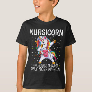 Dabbing eenhoorn nursicorn grappige verpleegster c t-shirt
