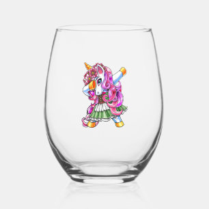 Dabbing Eenhoorn Oktoberfest Dirndl Beierse Kostuu Wijnglas Zonder Voet