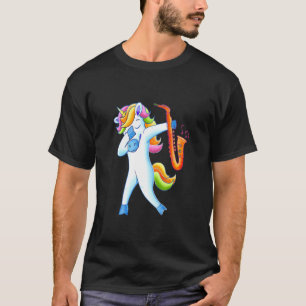 Dabbing Eenhoorn Saxofoon Speler Saxofonist T-shirt
