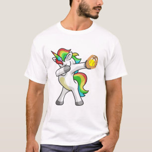 Dabbing Eenhoorn Softbal Speler Grappige Dab Dans T-shirt