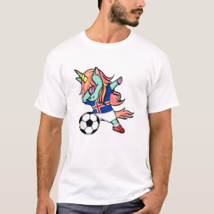 Dabbing Eenhoorn Voetbal IJsland Jersey IJslandse T-shirt