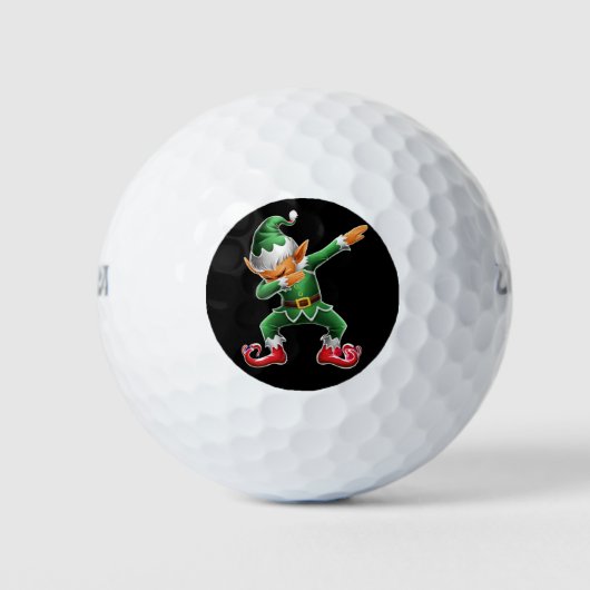 Dabbing Elf Costume-kerstfeestdagen Golfballen (Voorkant)