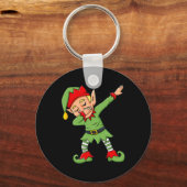 Dabbing Elf Fun Christmas Boys Meisjes Kinder Dab  Sleutelhanger (Achterkant)