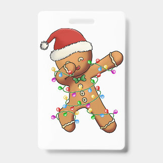 Dabbing Elf kerstboom lampjes uit de kerstfamilie Badge