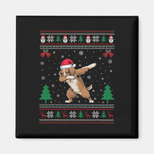 Dabbing Field Spaniel Hond Santa Hat Jongens Meisj Magneet