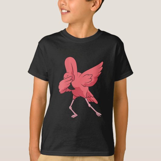 Dabbing Flamingo Bird Cute Flamingo T-shirt (Voorkant)