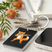 Dabbing Fox Dragen Zonnebril Dab Dance Sleutelhanger (Voorkant Rechts)