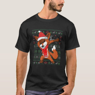 Dabbing Fox Ugly KerstSweater Funny Party Cos. T-shirt