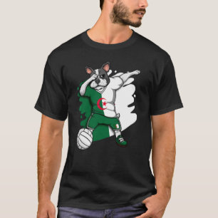 Dabbing French Bulldog Algerije Volleyball Fan Jer T-shirt