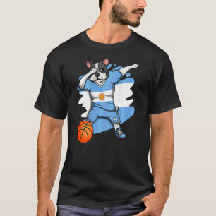 Dabbing French Bulldog Argentina Basketball Fan Je T-shirt