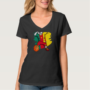 Dabbing French Bulldog Cameroon Basketball Fan Jer T-shirt