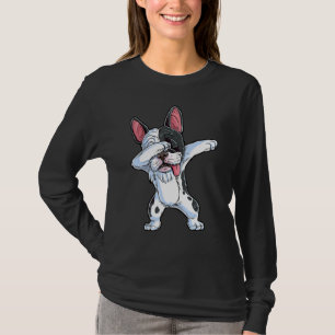 Dabbing French Bulldog Dog Mannen Vrouwen Dab Danc T-shirt