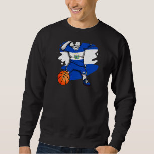 Dabbing French Bulldog El Salvador Basketball Fan Trui