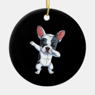 Dabbing French Bulldog Kinder Boys Hondenliefhebbe Keramisch Ornament