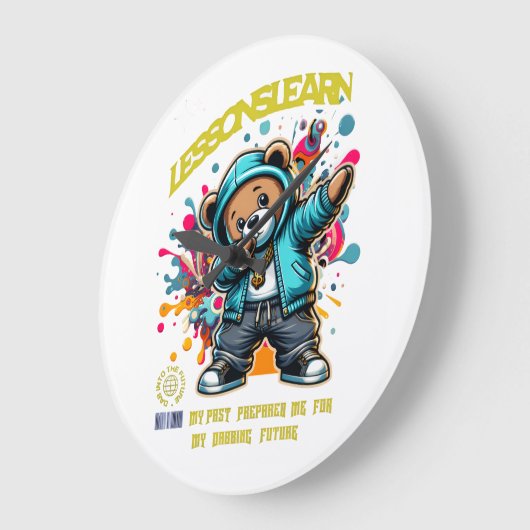 DABBING FUTURE LESSONS LEARN Wall Clock Grote Klok (Hoek)