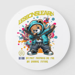 DABBING FUTURE LESSONS LEARN Wall Clock Grote Klok