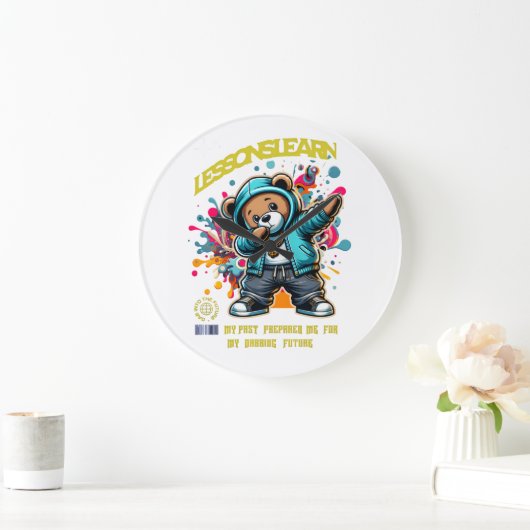 DABBING FUTURE LESSONS LEARN Wall Clock Grote Klok (Huis)