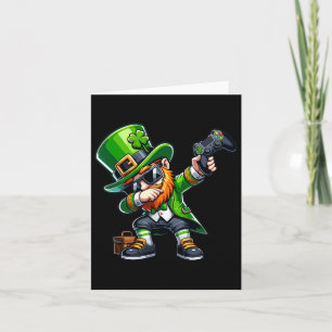 Dabbing Gamer Leprechaun Dab Dans St Pattys St. Pa Kaart